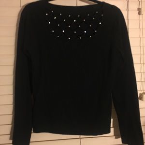 Gorgeous Women’s Black Gem Long Sleeve Sweater
